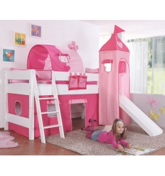 Cama alta  infantil con tobogán
