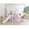 Cama cabaña  con tobogán