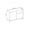 APARADOR  ESTILO RETRO 2 PUERTAS 1 CAJON POP