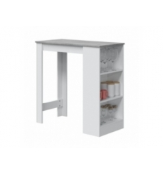 MESA ALTA DE COCINA CON ESTANTES ODIN