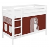 Litera infantil  cortinas marron